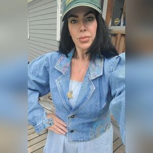Puff Sleeve Vintage Jean Jacket